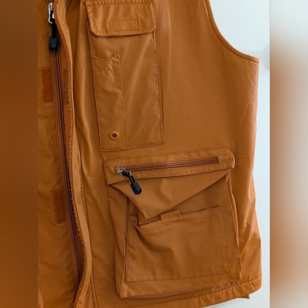 VTG Common Man Utility Vest XL Brown Fishing Hunting Workwear Gorpcore Outdoor - Picture 5 of 7